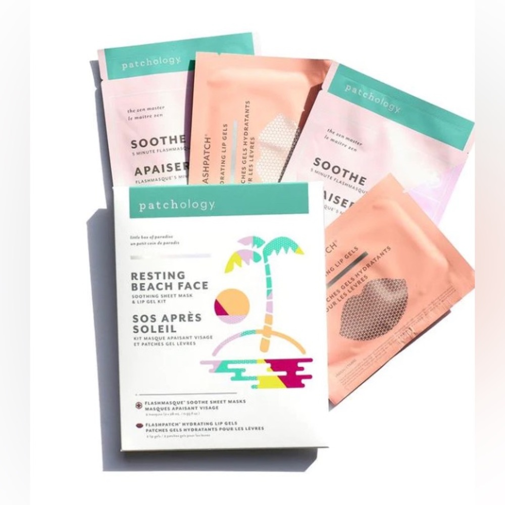 Patchology Resting Beach Face Mask Kit Set of 3 NIB (1 missing)